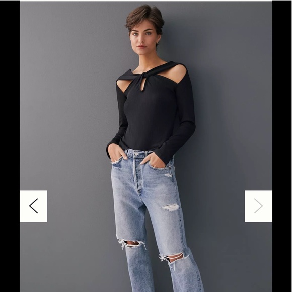 Anthropologie Twist Cut-Out Top - Picture 4 of 6